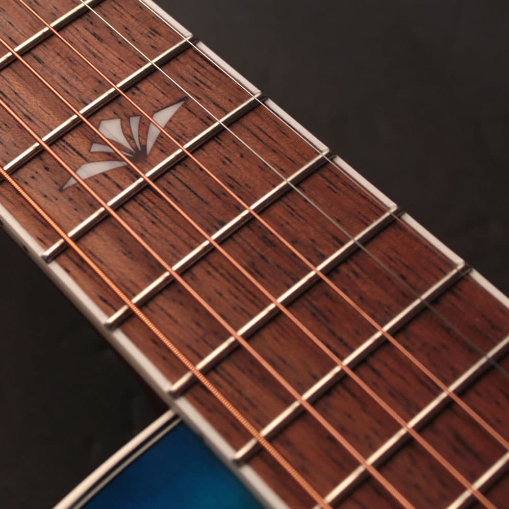 Cort GA-QF Acoustic-Electric Guitar - Coral Blue Burst - Image 7
