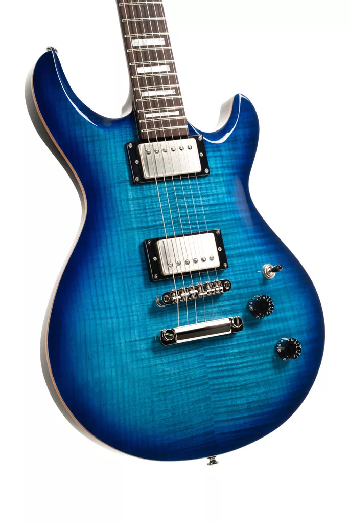 Cort M600 HH Electric Guitar - Flamed Maple Blue Burst - Image 3