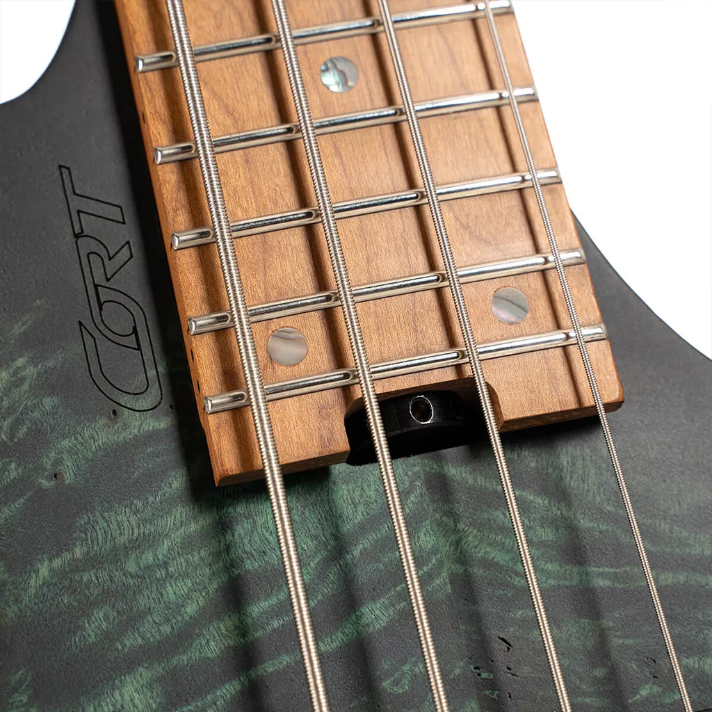 Cort SPACE4 Headless 4-String Electric Bass Guitar – Star Dust Green - Image 7