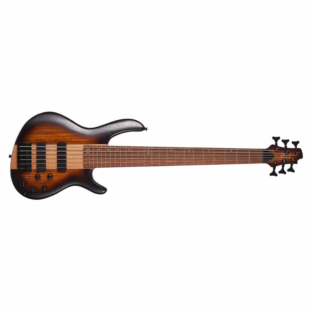 Cort C6 Plus ZBMH 6-String Bass Guitar w/ Markbass Pre - Open Pore Tobacco Burst - Image 6