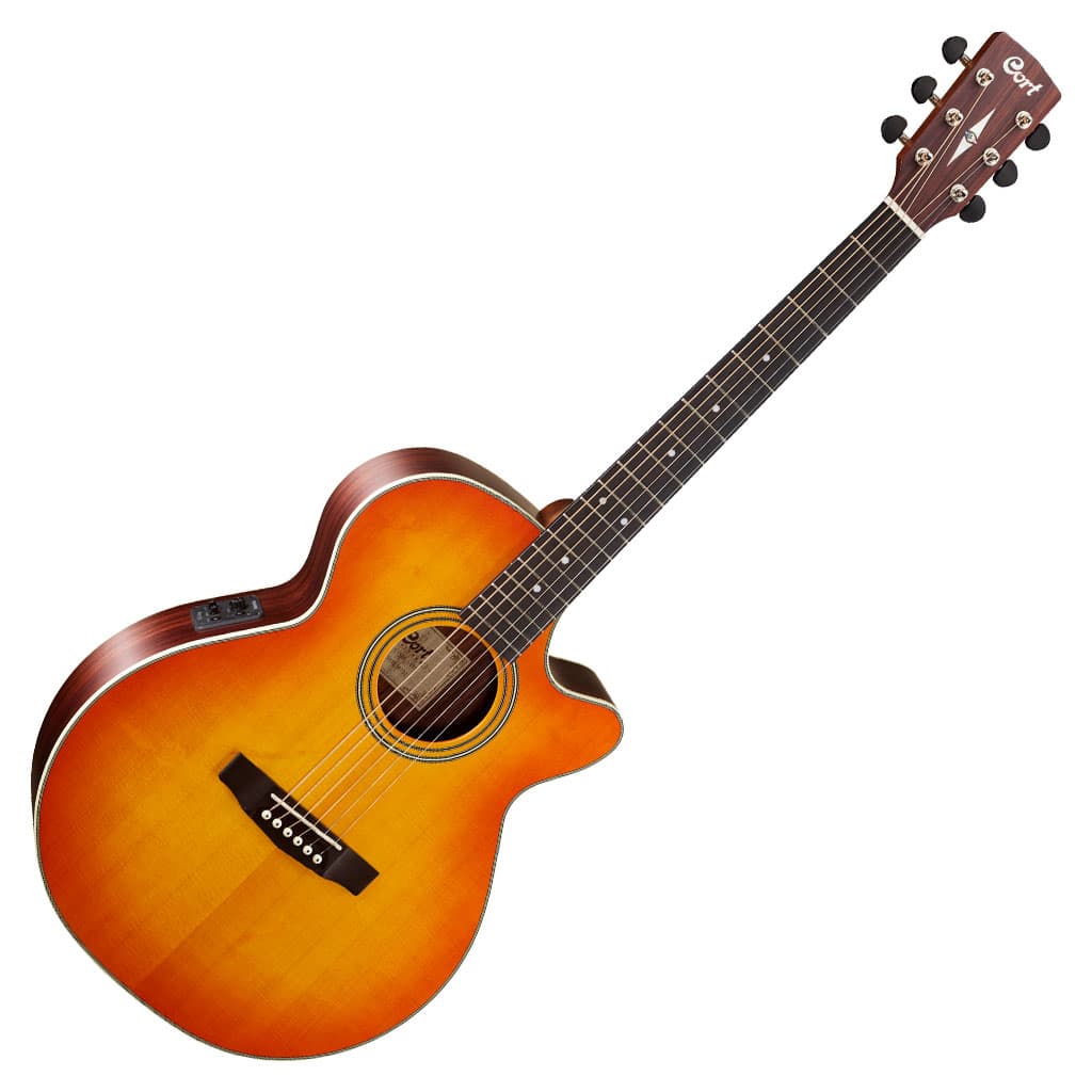 Cort L150F Luce Series Acoustic-Electric Guitar - Light Vintage Burst - Image 3