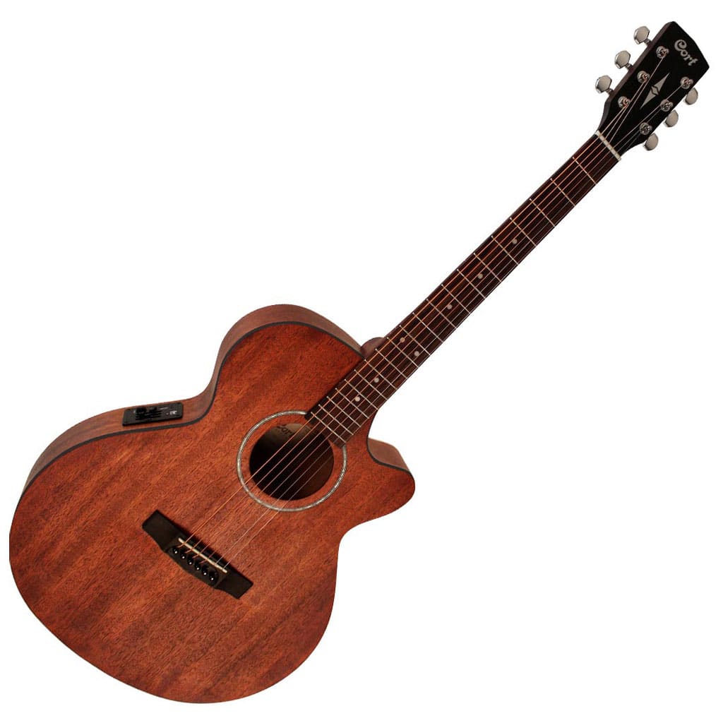 Cort SFX-MEM Acoustic-Electric Guitar with Gig Bag – Natural Mahogany - Image 3