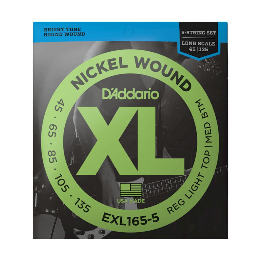 D'Addario EXL165 5-String Long Scale Bass Guitar Strings (45-135) - Image 2
