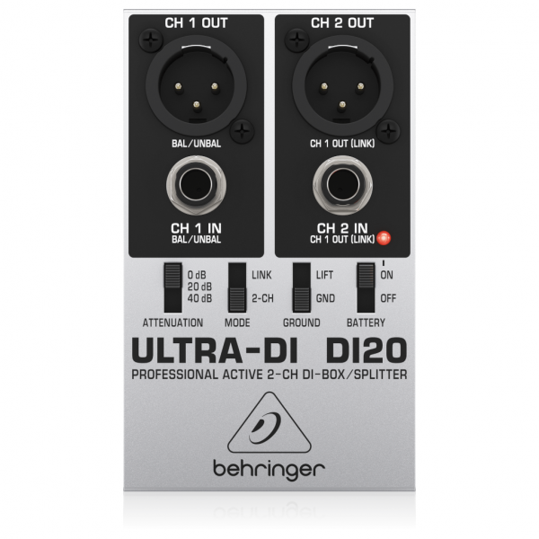 Di20 Behringer Ultra-DI DI20 Active 2-Channel DI Box and Splitter | Musical ...