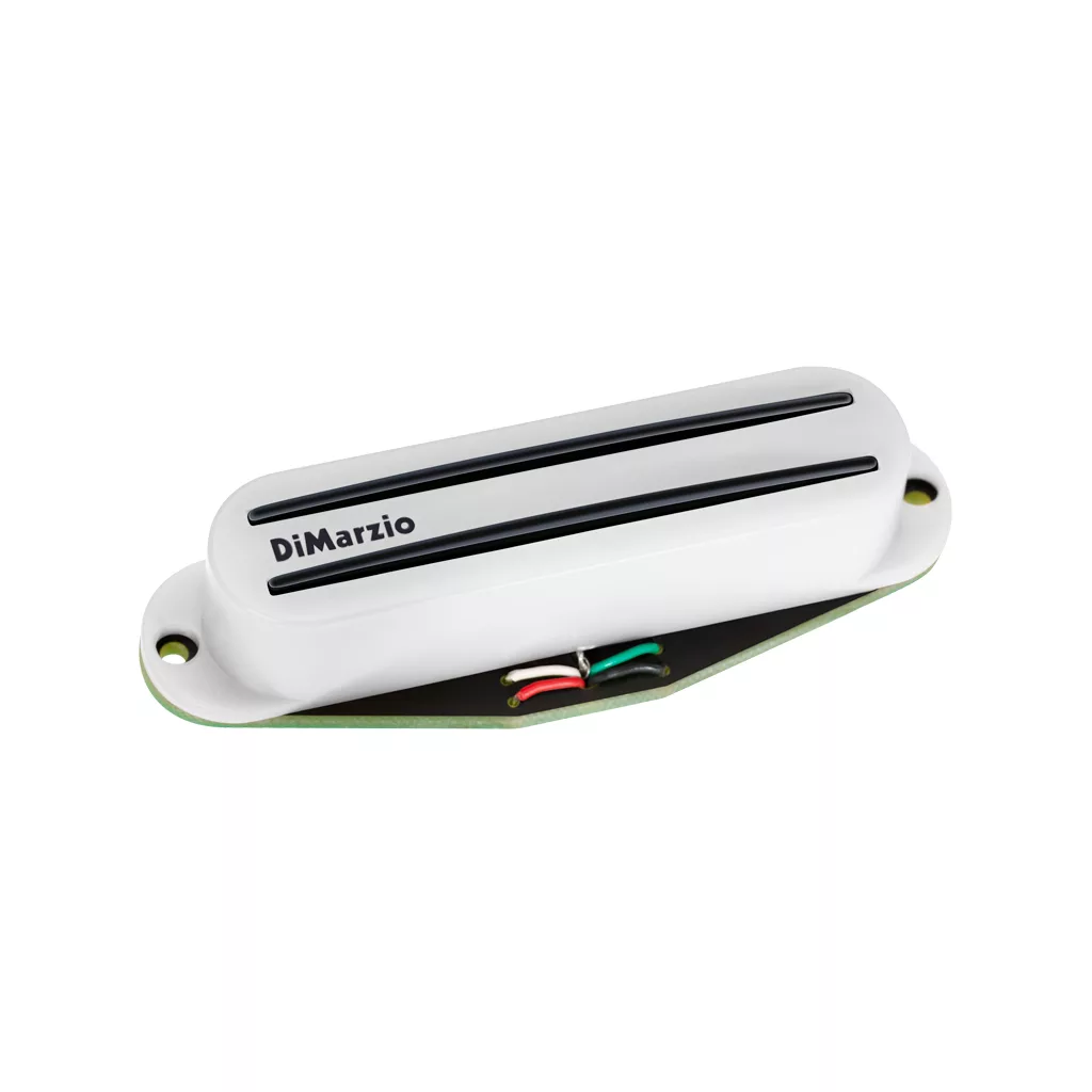Dimarzio Fast Track 1 Rail Hum Cancelling Strat Pickup - White with Black Poles