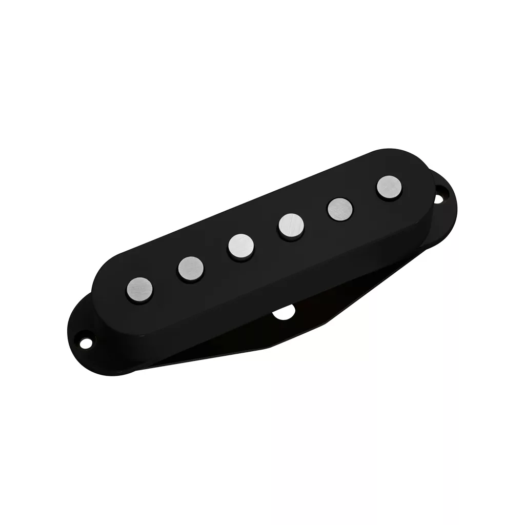 Dimarzio HS-4 Stacked Hum Canceling Strat Pickup - Black with Default Poles