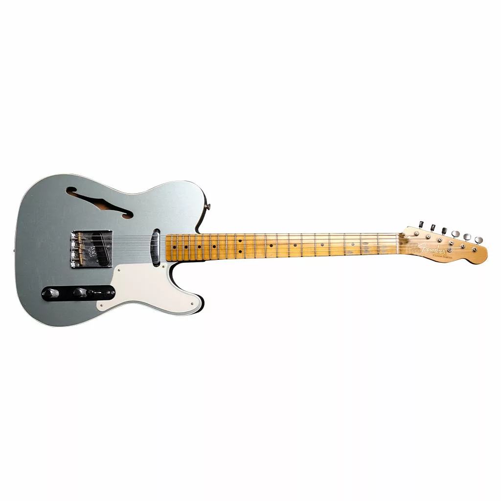 Fender Custom Shop LTD Roasted Pine Double Esquire Electric Guitar - Fire Mist Silver - Image 2