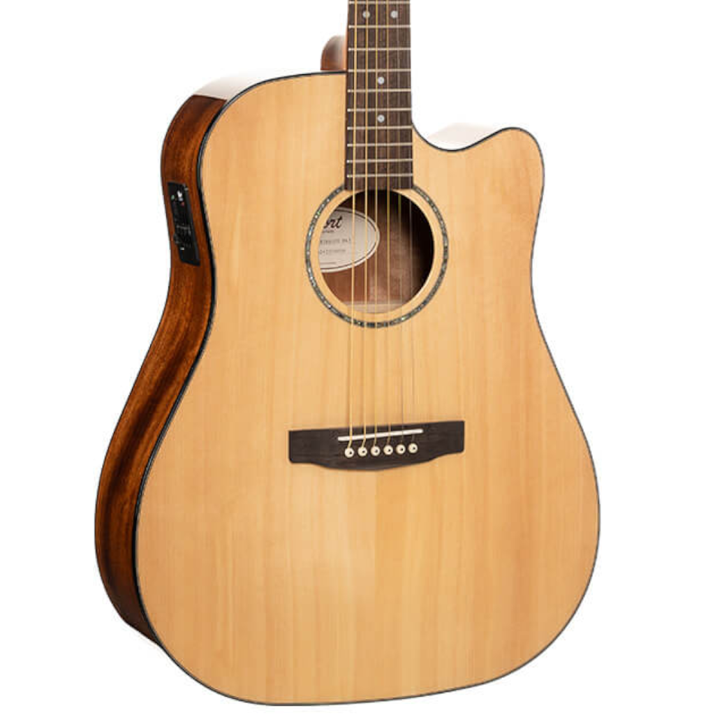 Cort Earth60MCE Acoustic-Electric Guitar – Natural