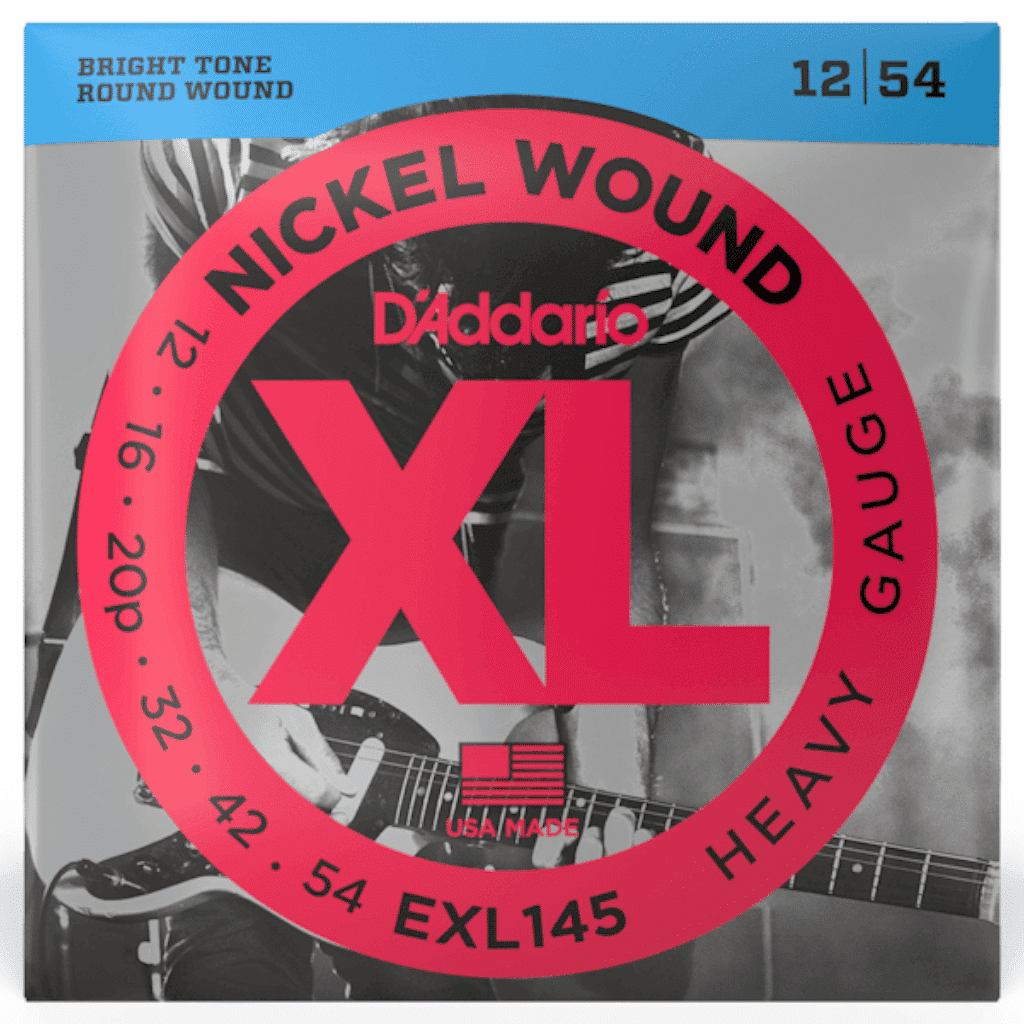D'addario EXL145 Heavy Plain 3rd Electric Guitar Strings - (12-54)