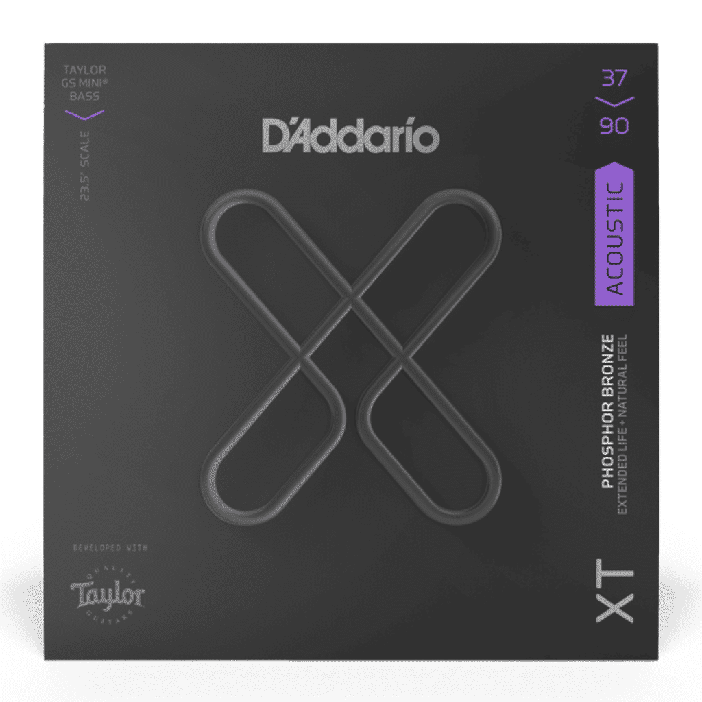 D'addario Custom Light Taylor GS Mini Coated Acoustic Bass Strings - (37-90)