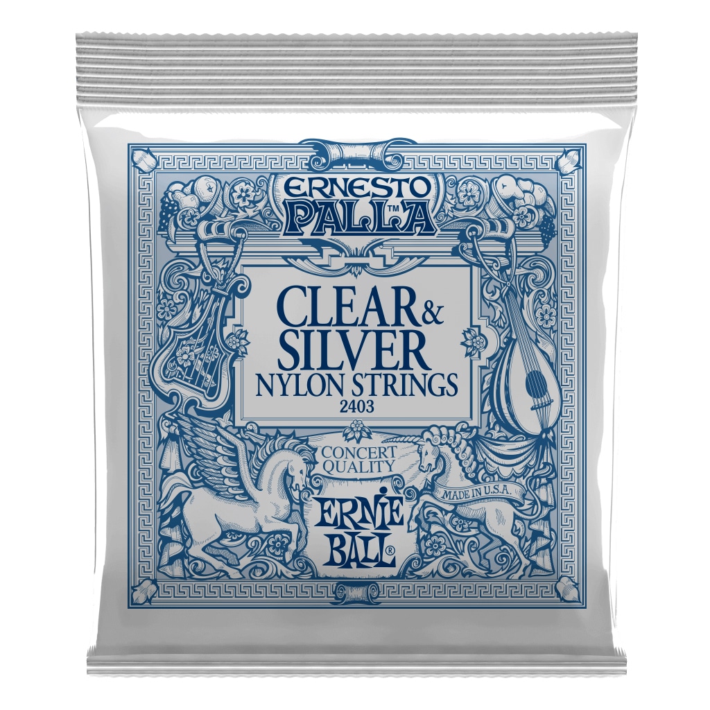 Ernie Ball Ernesto Palla Nylon Guitar Strings - Clear & Silver