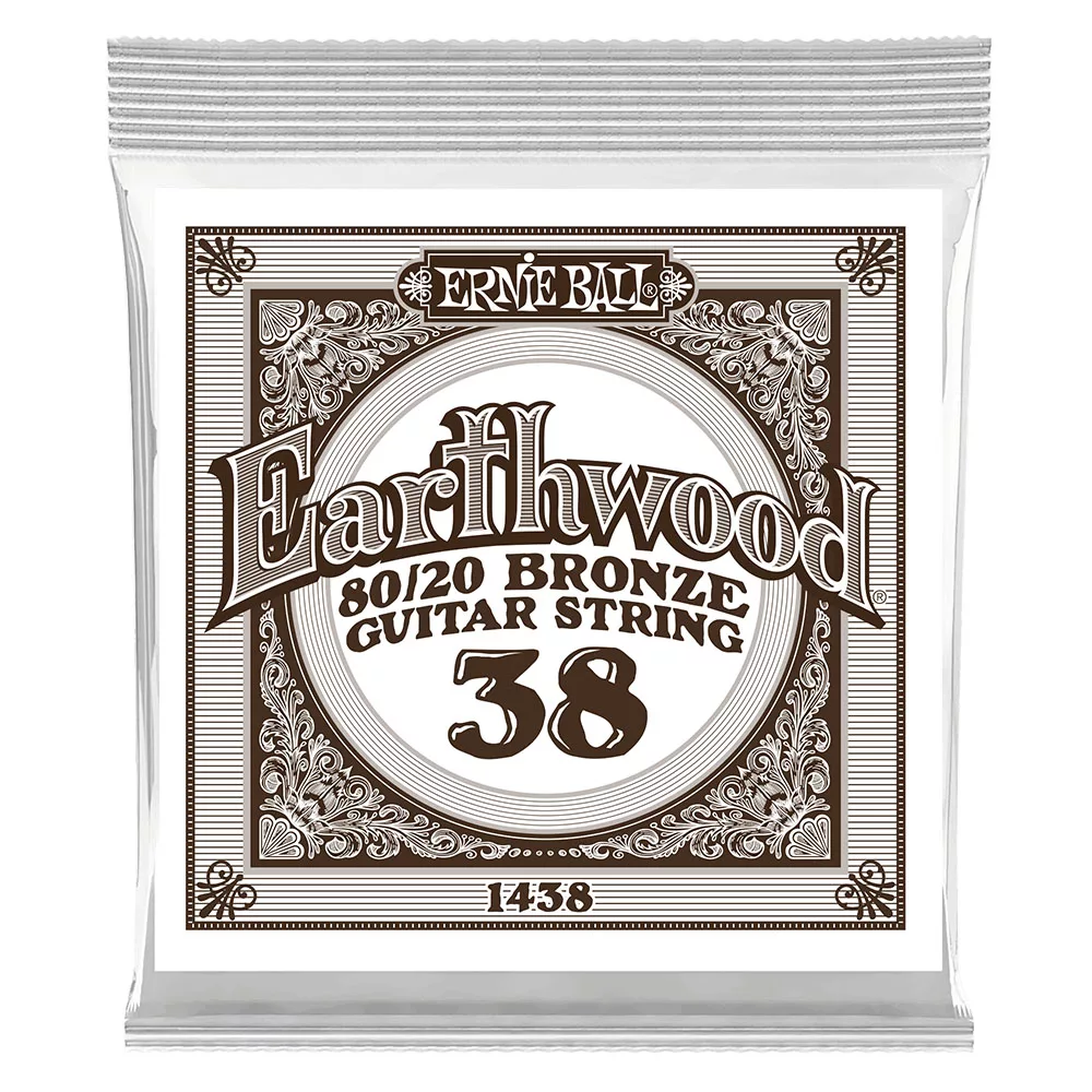 Ernie Ball .038 Earthwood 80/20 Bronze Acoustic Guitar String - Single