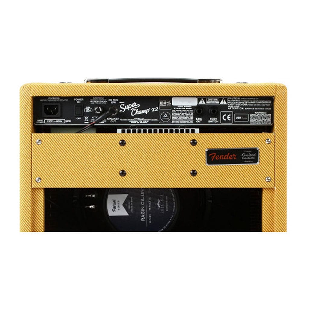Fender Super-Champ X2 Limited Edition 15 watt 10 Inch Valve Electric Guitar Amplifier Combo (Tweed) - Image 2