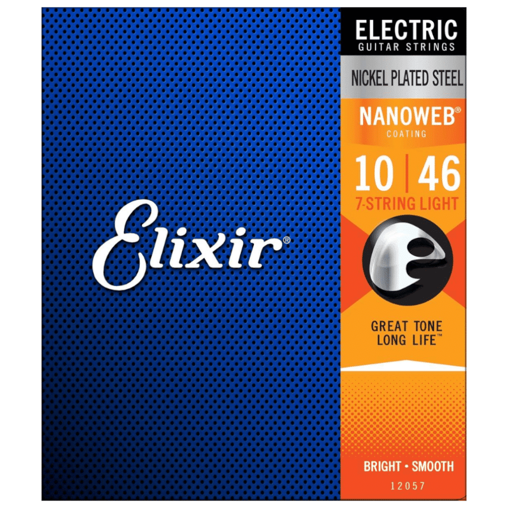 Elixir Nanoweb Light 7-String Electric Guitar Strings - (10-56)
