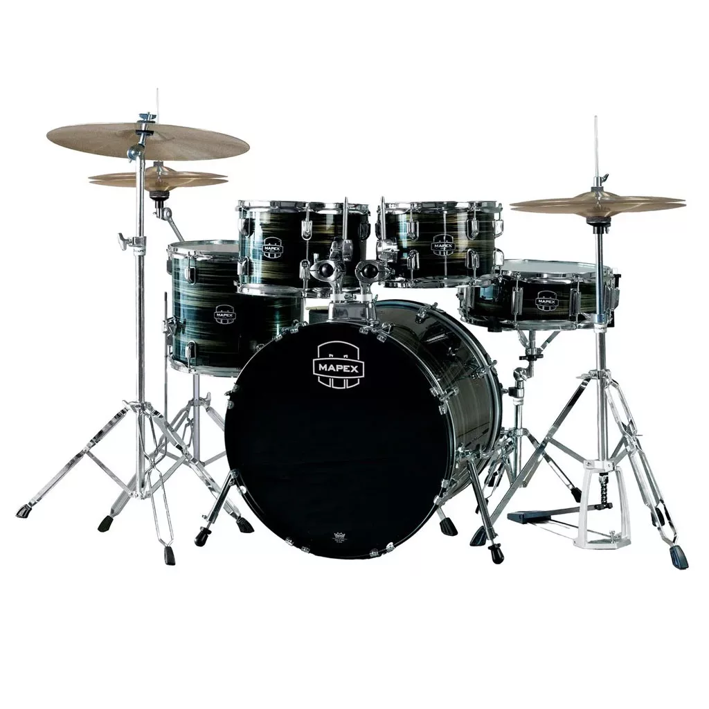 Mapex COMET Rock Drum Kit - Yellow Grain (with 3 Cymbals & 5-Piece Hardware)