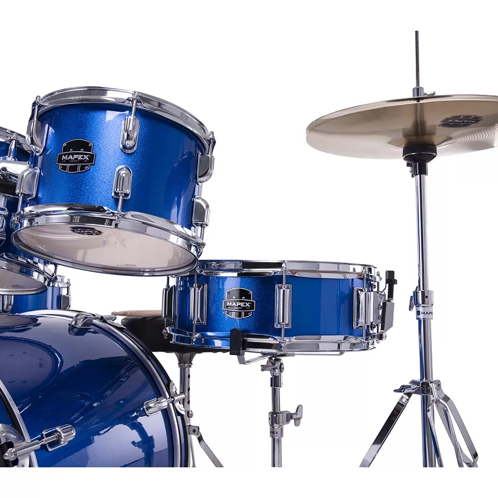 Mapex COMET Rock Drum Kit - Indigo Blue (with 3 Cymbals & 5-Piece Hardware) - Image 7