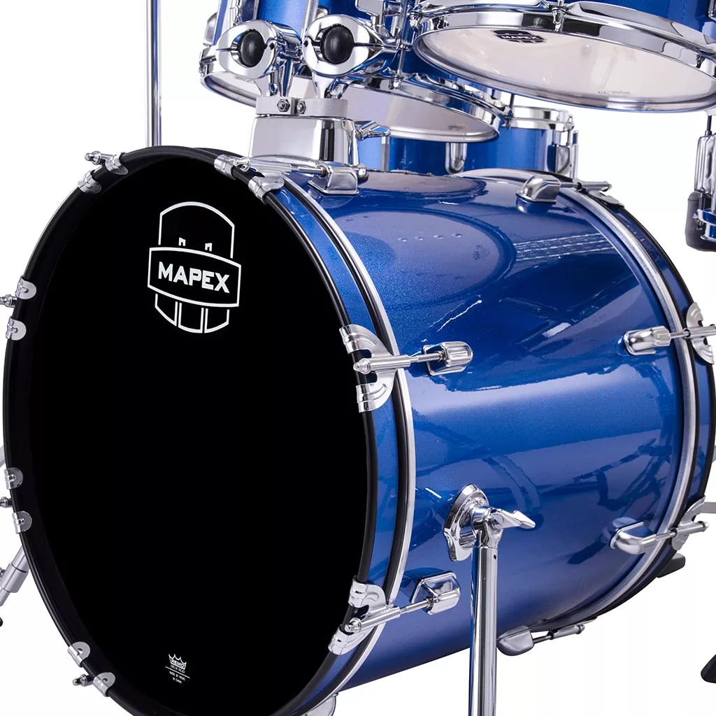Mapex COMET Rock Drum Kit - Indigo Blue (with 3 Cymbals & 5-Piece Hardware) - Image 4