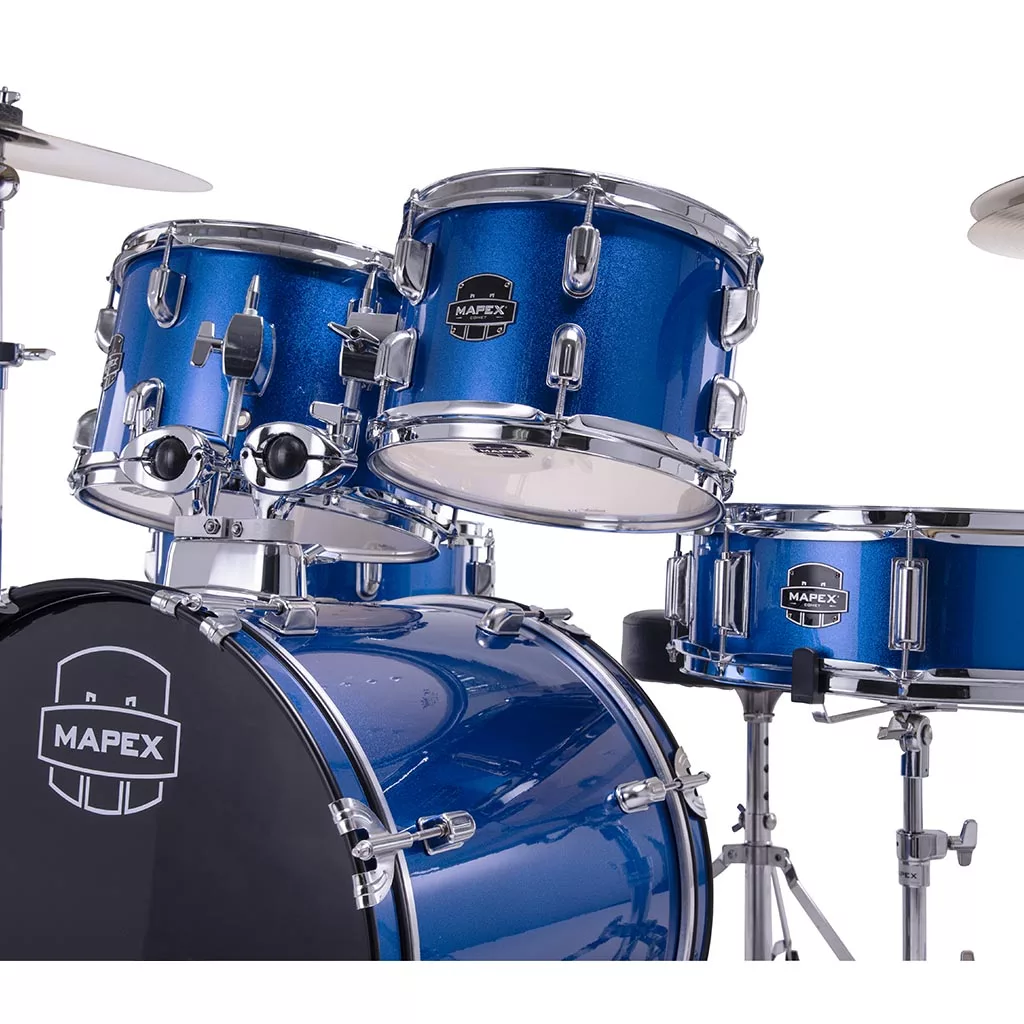 Mapex COMET Rock Drum Kit - Indigo Blue (with 3 Cymbals & 5-Piece Hardware) - Image 13