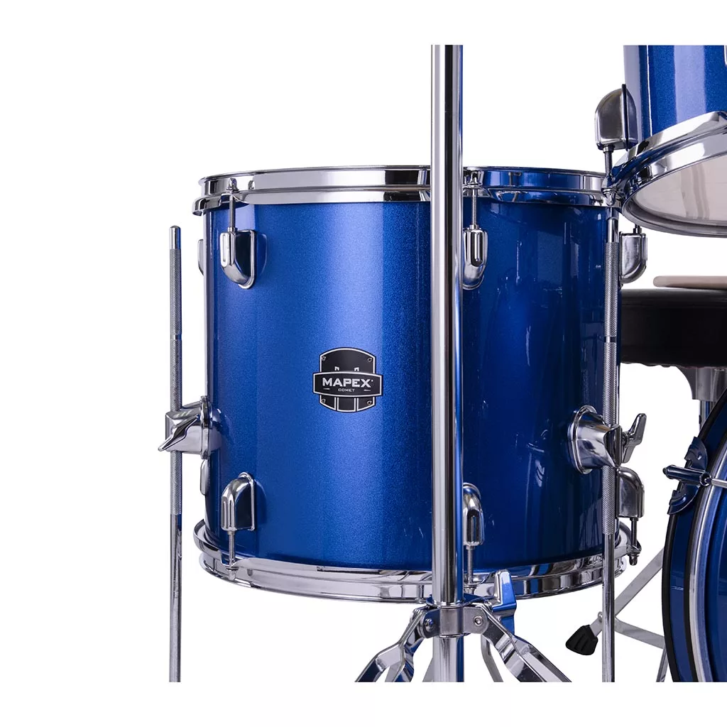Mapex COMET Rock Drum Kit - Indigo Blue (with 3 Cymbals & 5-Piece Hardware) - Image 11