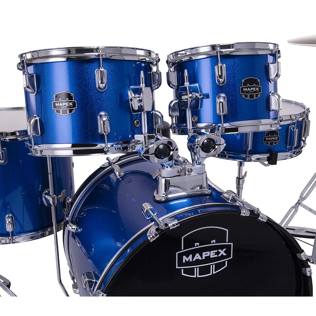 Mapex COMET Rock Drum Kit - Indigo Blue (with 3 Cymbals & 5-Piece Hardware) - Image 10