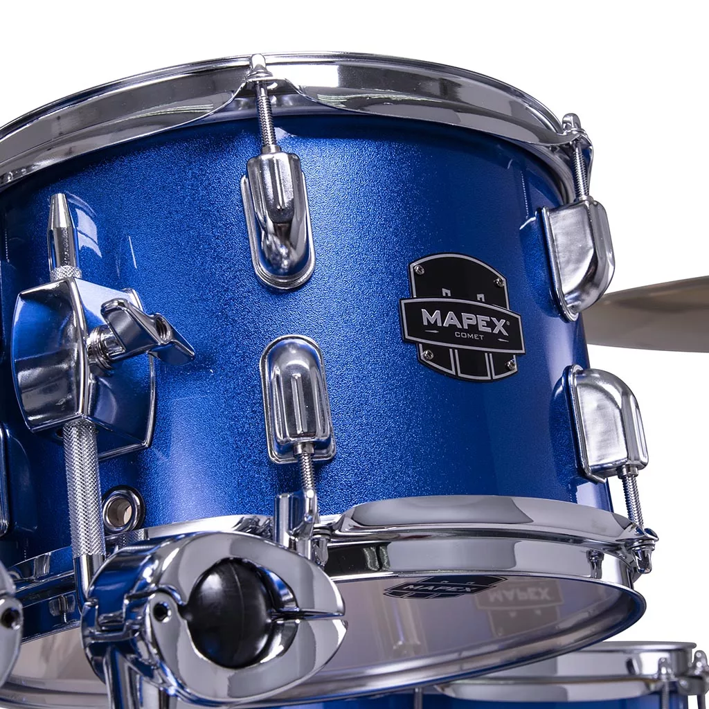 Mapex COMET Rock Drum Kit - Indigo Blue (with 3 Cymbals & 5-Piece Hardware) - Image 9