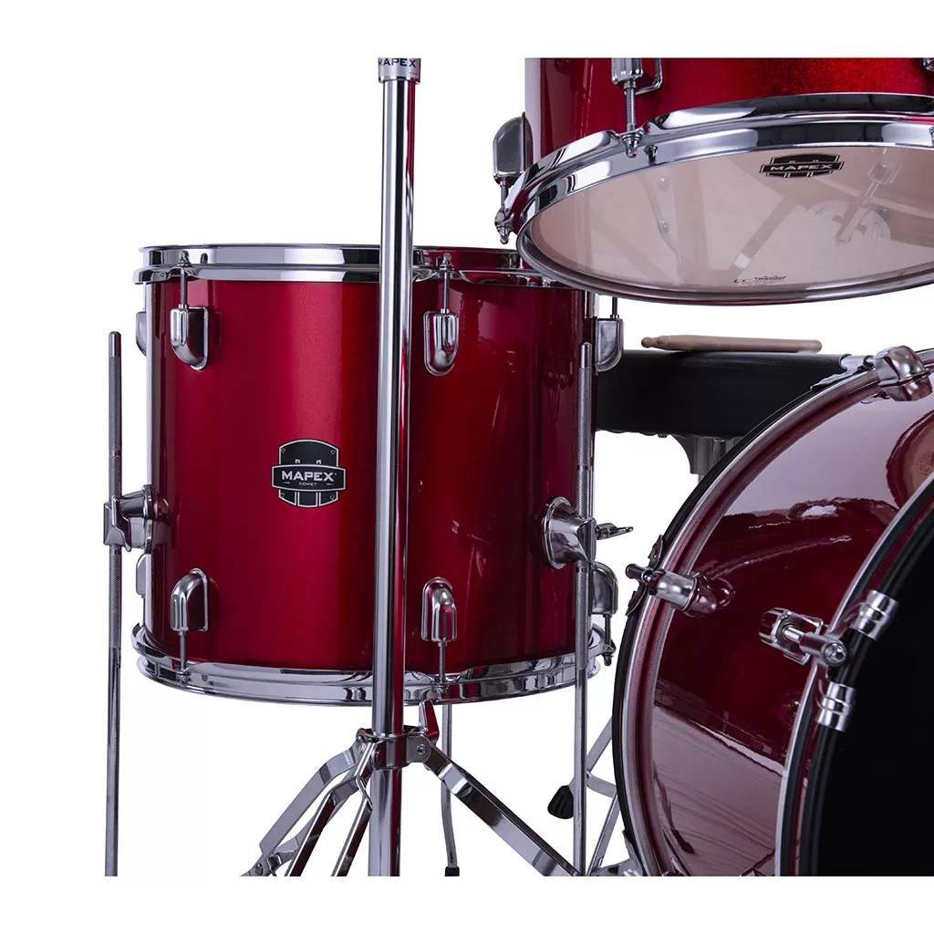 Mapex COMET Rock Drum Kit - Infra Red (with 3 Cymbals & 5-Piece Hardware) - Image 14