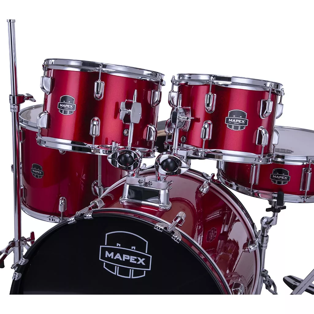 Mapex COMET Rock Drum Kit - Infra Red (with 3 Cymbals & 5-Piece Hardware) - Image 11