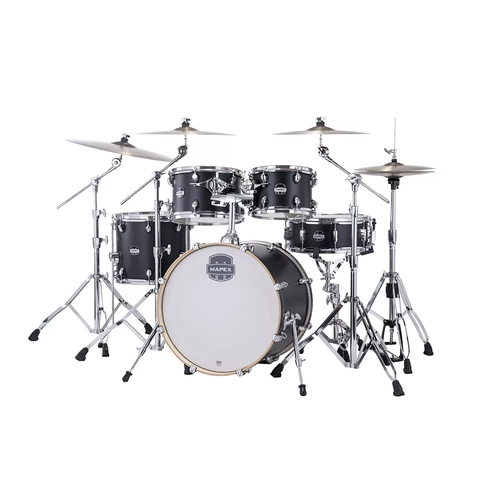 Mapex Mars Maple 4-Piece Fusion Shell Pack Drum Kit - Matte Black - Image 2