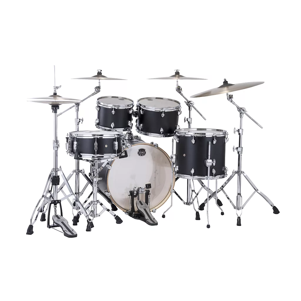Mapex Mars Maple 4-Piece Fusion Shell Pack Drum Kit - Matte Black - Image 3