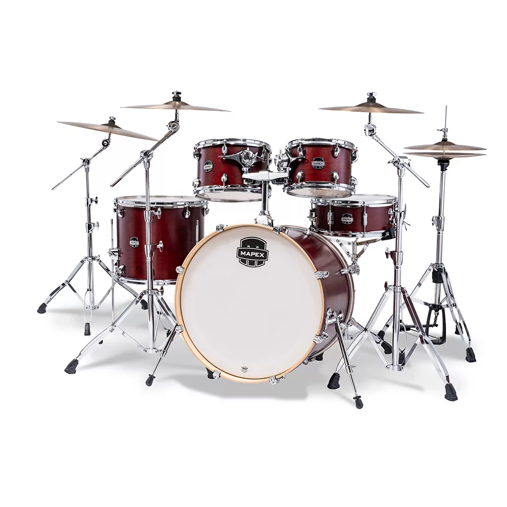 Mapex Mars Maple 5-Piece Rock Shell Pack (Excludes Hardware and Cymbals) - Merlot Satin - Image 2