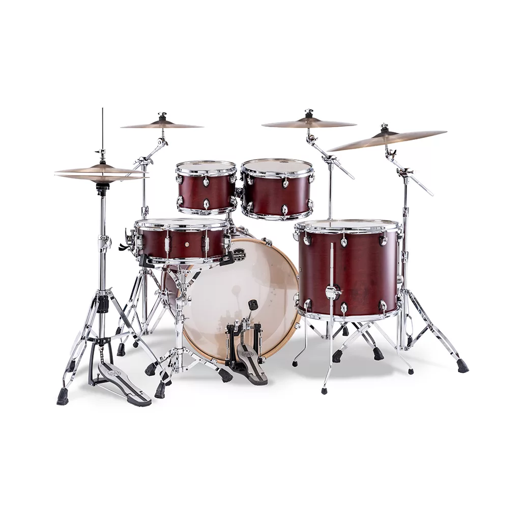 Mapex Mars Maple 5-Piece Rock Shell Pack (Excludes Hardware and Cymbals) - Merlot Satin - Image 3