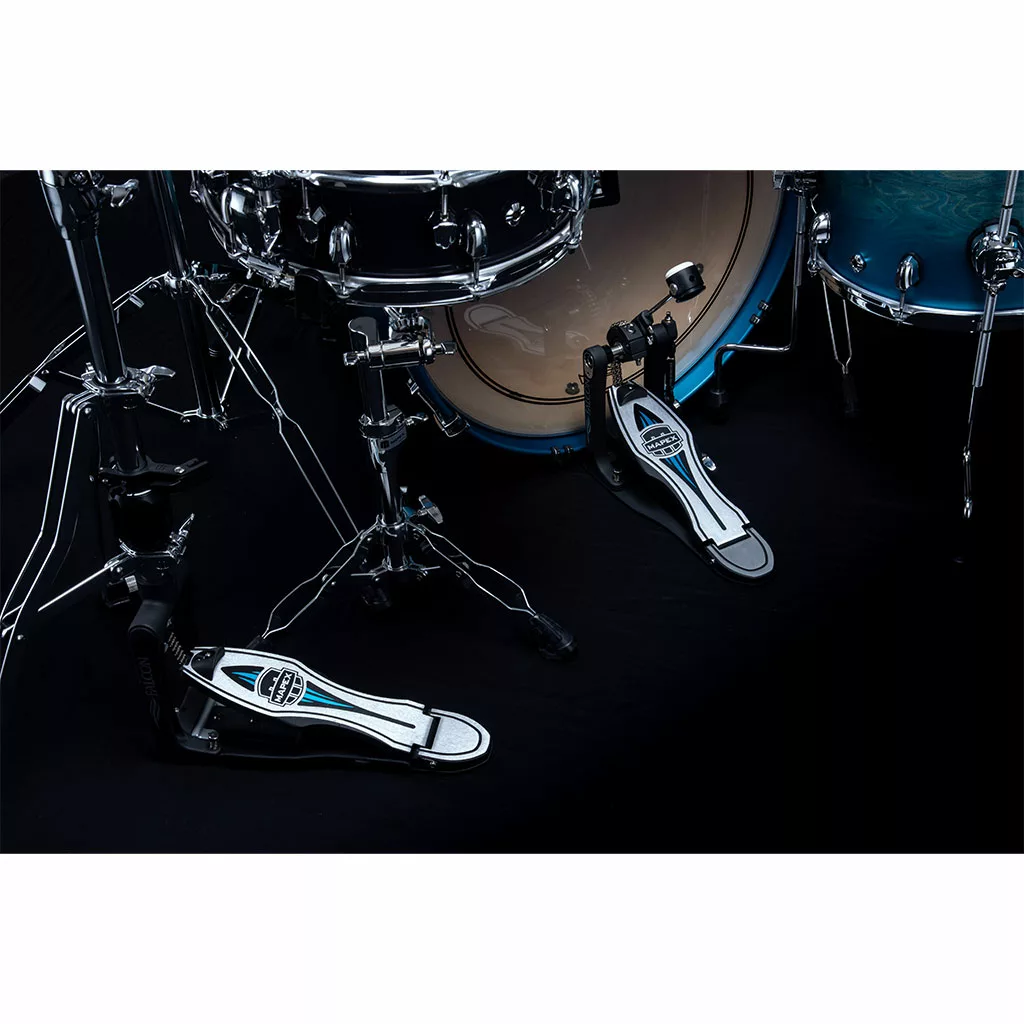 Mapex Saturn Evolution Rock Birch 4-Piece Drum Kit - Exotic Azure Burst - Image 10
