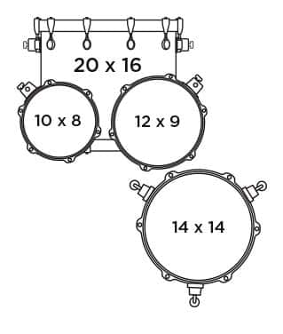 Mapex Saturn V MH Exotic Fusion 4-Piece (Hardware, Cymbals & Snare Excluded) - Image 2