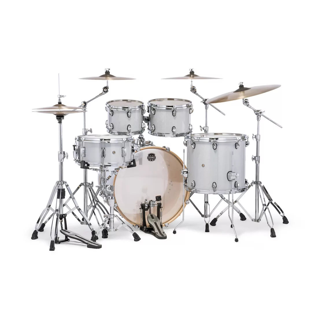 Mapex Mars Birch 5-Piece Rock Shell Pack Drum Kit (Excludes Hardware and Cymbals) - Diamond Sparkle - Image 3