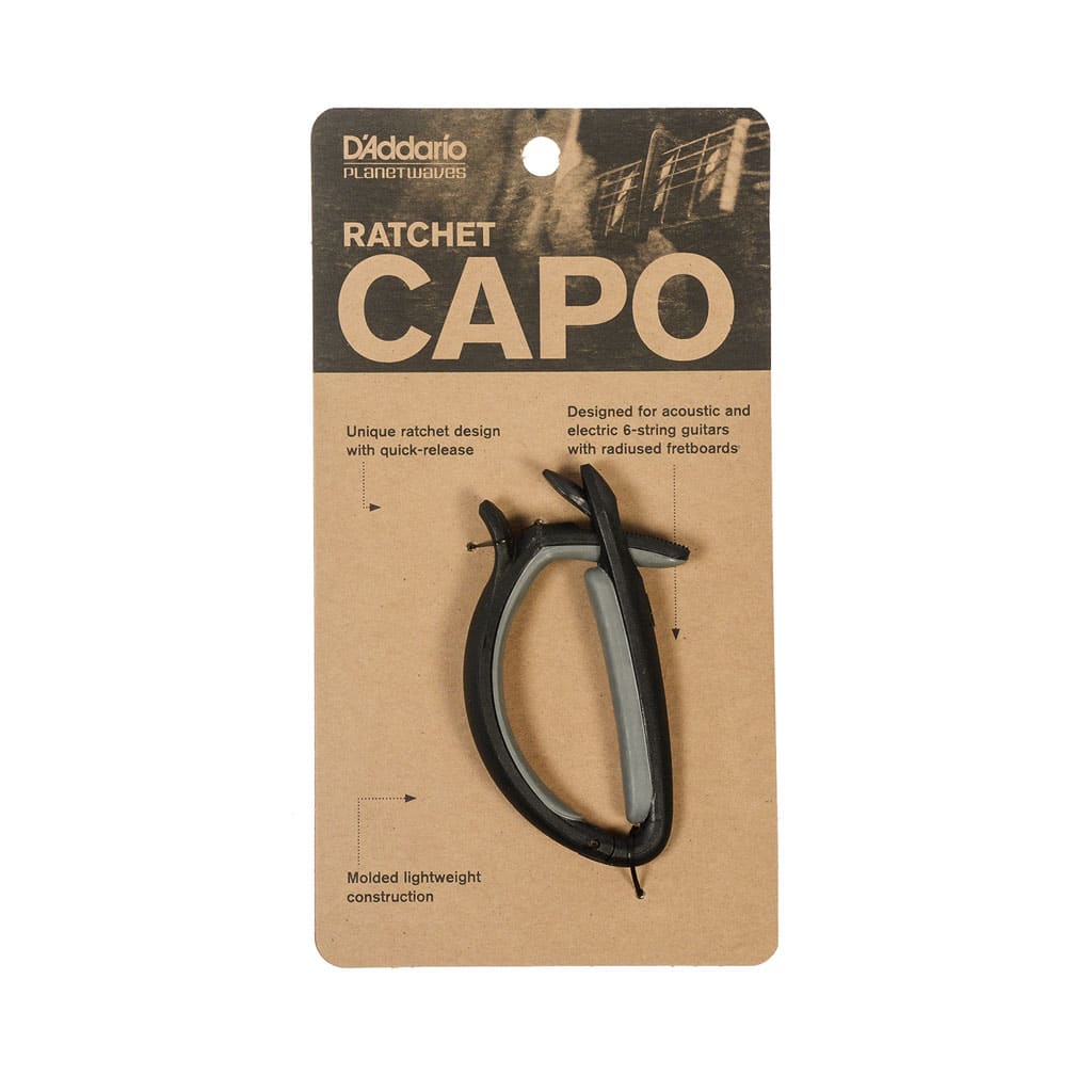 Planetwaves PWCP01 Rachet Capo - Steel String Acoustic or Electric Guitar