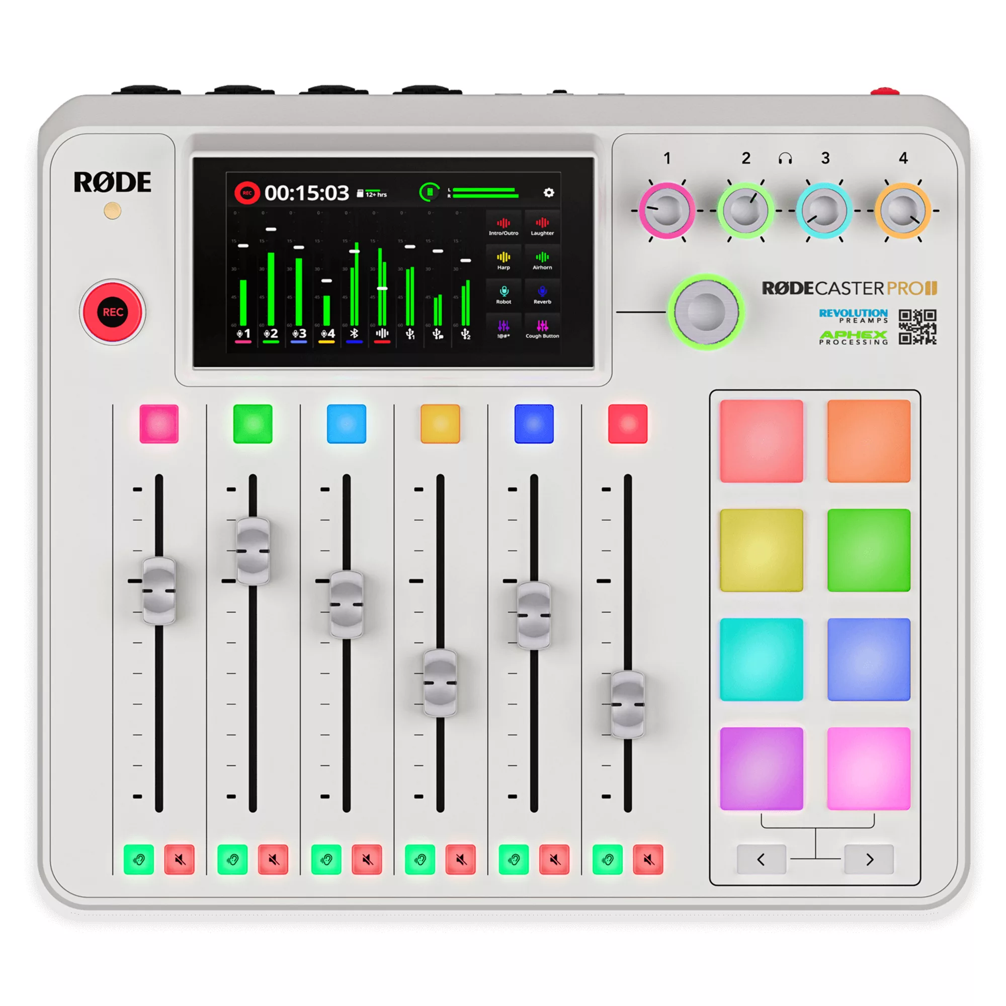 RØDE Rodecaster Pro II Integrated Audio Production Studio - White