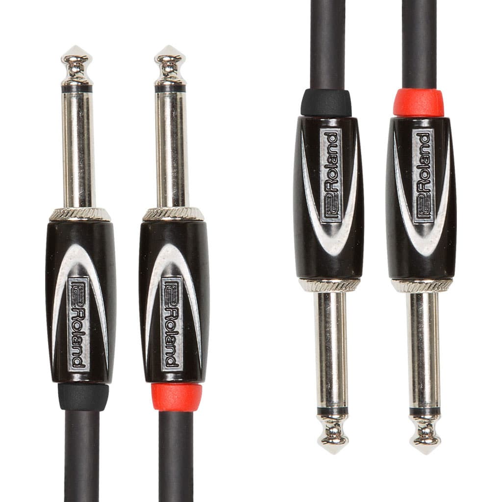 Roland RCC-10-2814 - 3m Black Series Interconnect Cables - Dual 1/4" - 1/4"