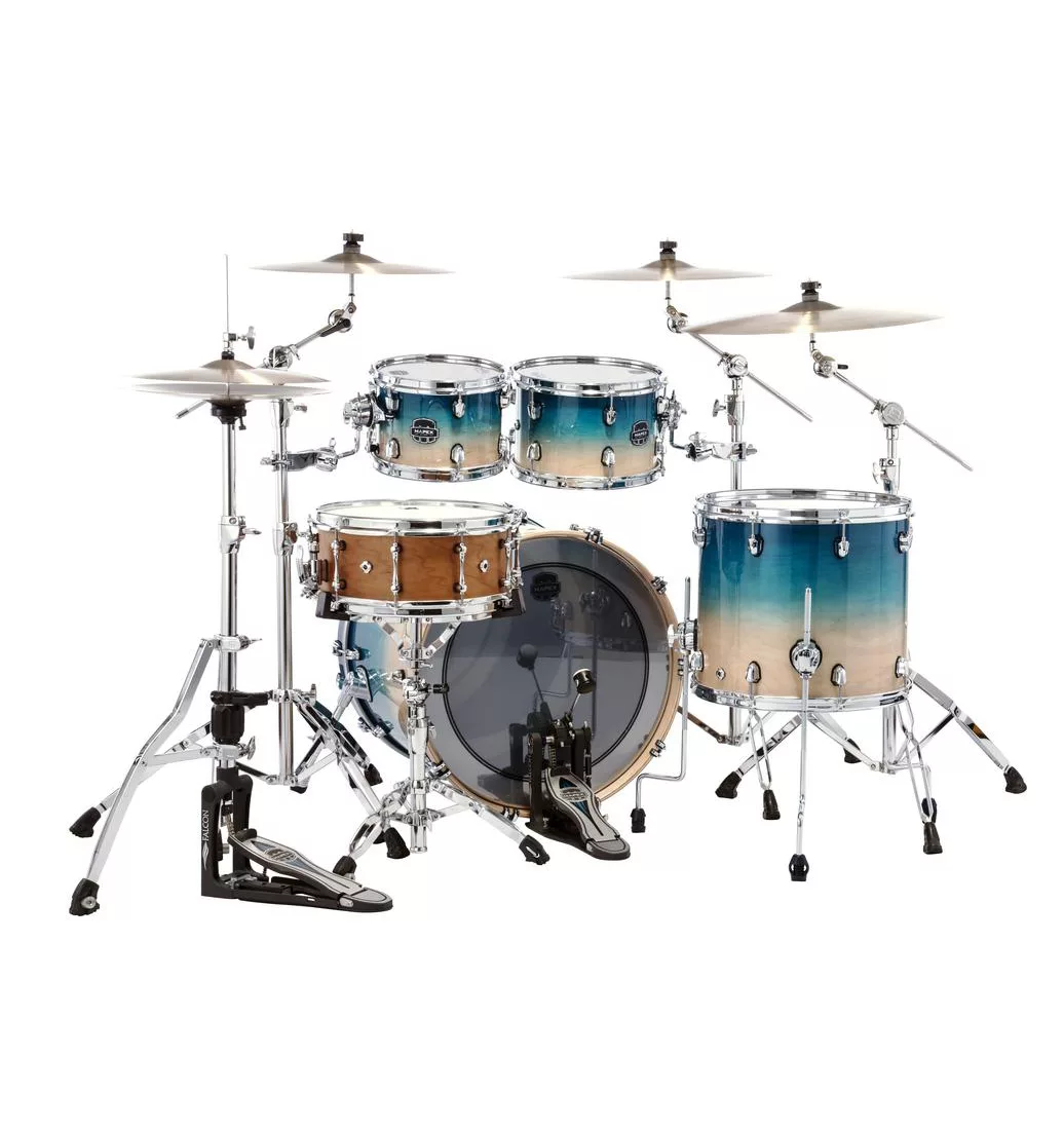Mapex Saturn Rock 4-Piece Shell Pack Drum Kit - Aqua Fade - Image 3