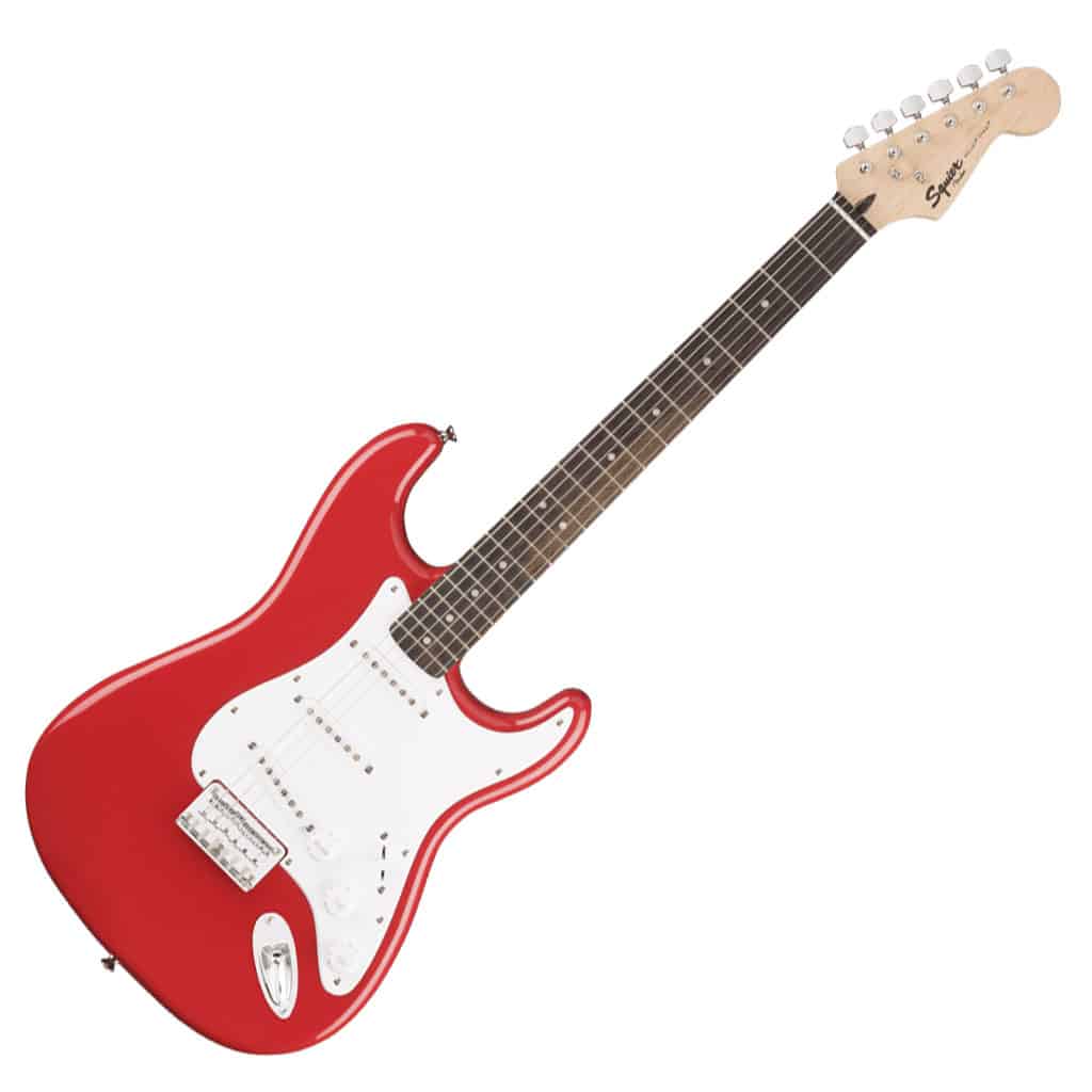 Squier by Fender Bullet Stratocaster - Rosewood Neck - Hardtail - Fiesta Red - Image 4