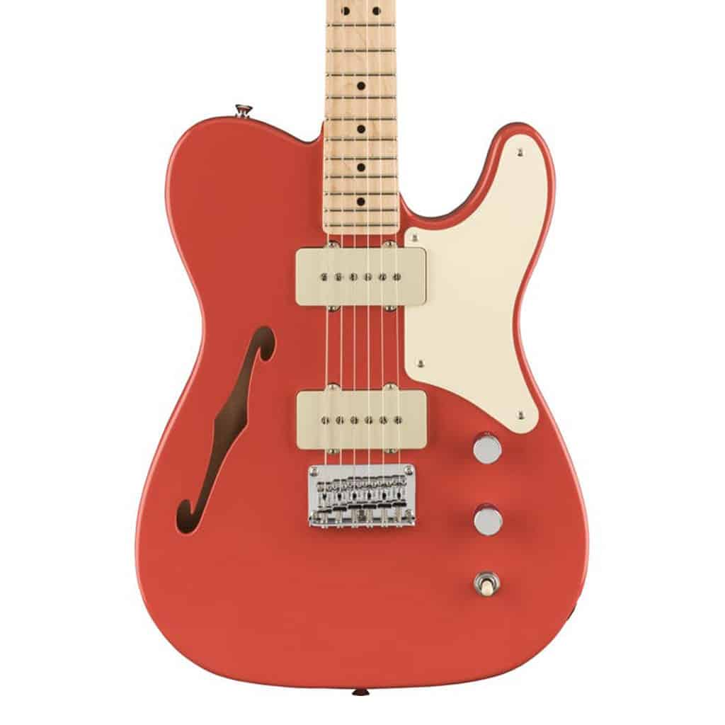 Squier by Fender Paranormal Cabronita Telecaster Thinline in Fiesta Red