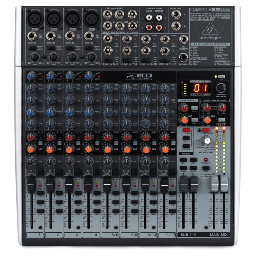 Behringer Xenyx X1622USB Mixer with USB and Effects
