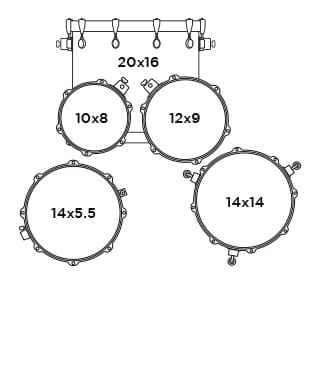 Mapex Armory 5-Piece Fusion Drum Kit - Ultramarine Finish (excludes hardware & cymbals) - Image 5