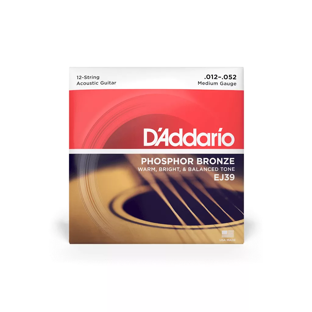 D'Addario 12-52 Medium 12-String Acoustic Guitar Strings - Image 2