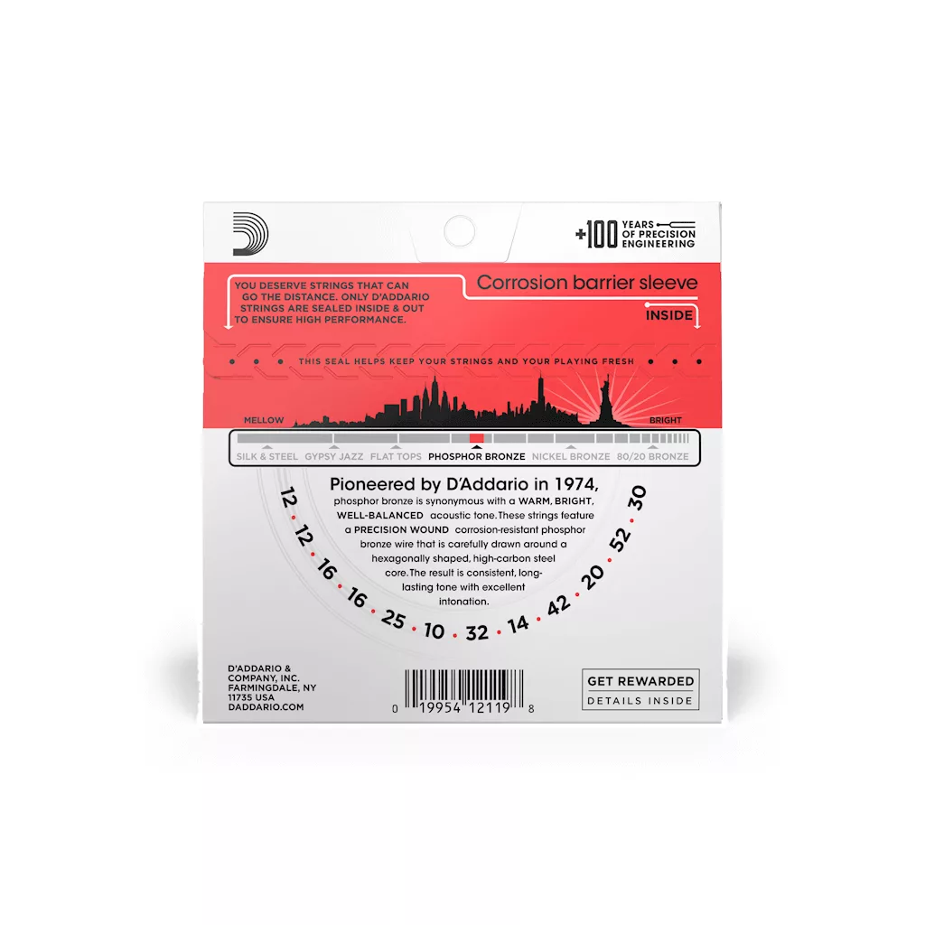 D'Addario 12-52 Medium 12-String Acoustic Guitar Strings - Image 4