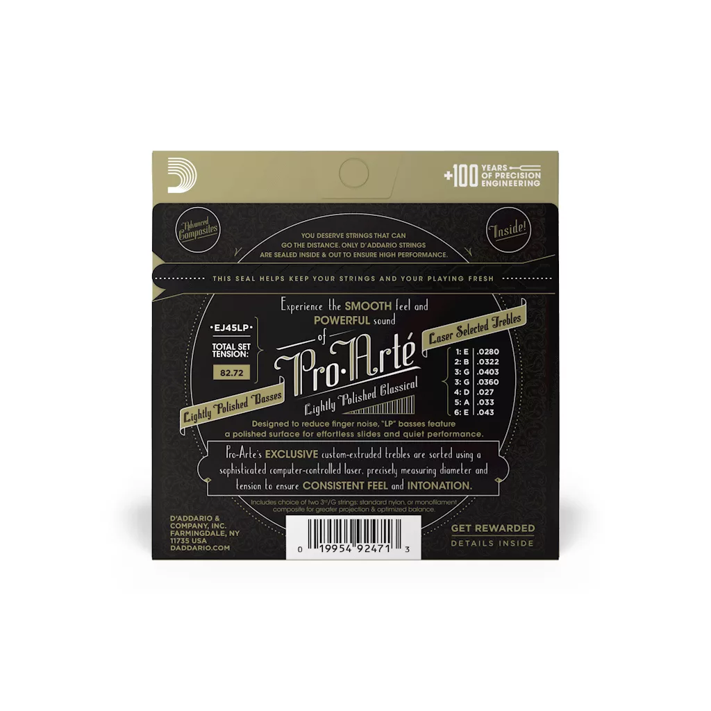 D'Addario Normal Tension Lightly Polished Classical Guitar Strings - Image 2