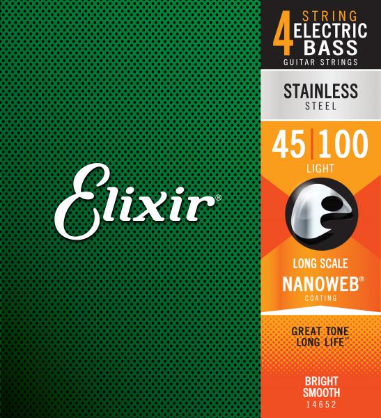 Elixir Nanoweb Stainless Steel 4-String Bass Guitar Strings - (45-100) - Image 5
