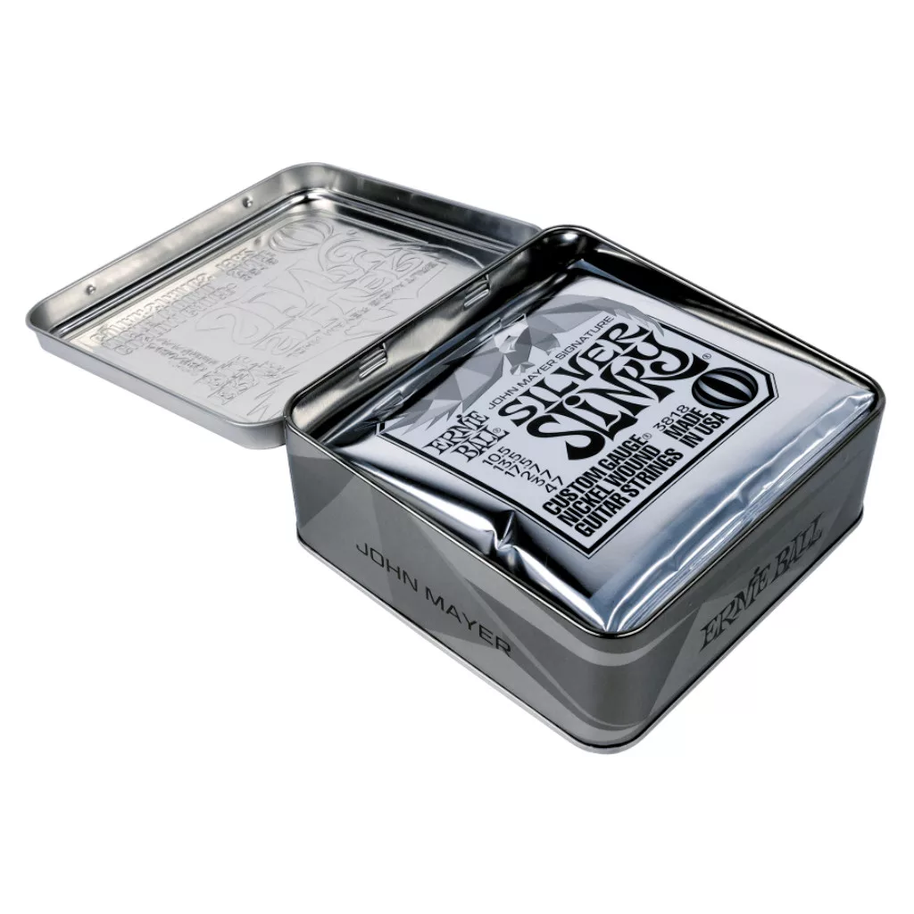 Ernie Ball John Mayer Silver Slinky Signature Electric Guitar Strings 3-pack Tin - 10.5-47 gauge - Image 2
