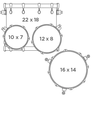 Mapex Saturn Rock 4-Piece Shell Pack Drum Kit - Aqua Fade - Image 4